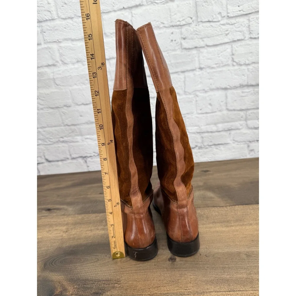 Eric Brown Leather Suede Knee High Pull On Riding Boots Women‎ Size 39/8 Classic